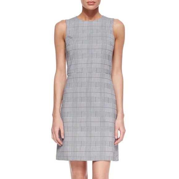 Theory Dresses & Skirts - Theory Raneid Brant-Check Sleeveless Dress in Black & White Size 10